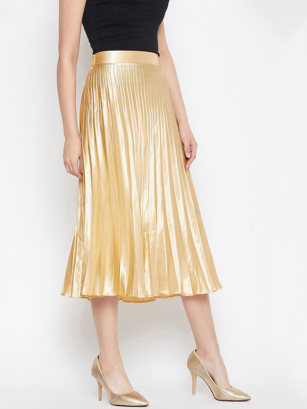 Pleated Midi Skirt