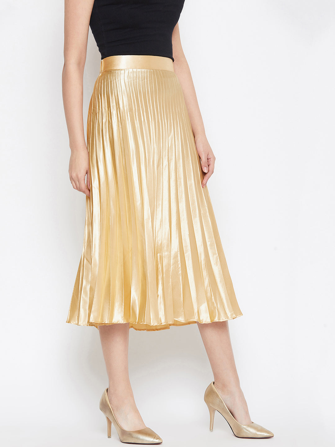 Pleated Midi Skirt