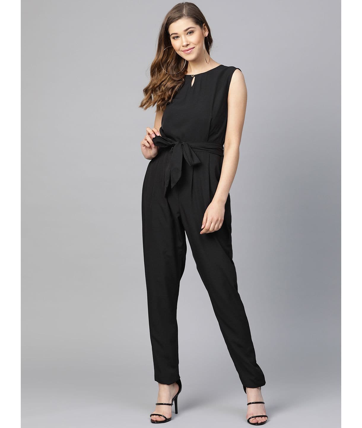 Keyhole Jumpsuit with Belt
