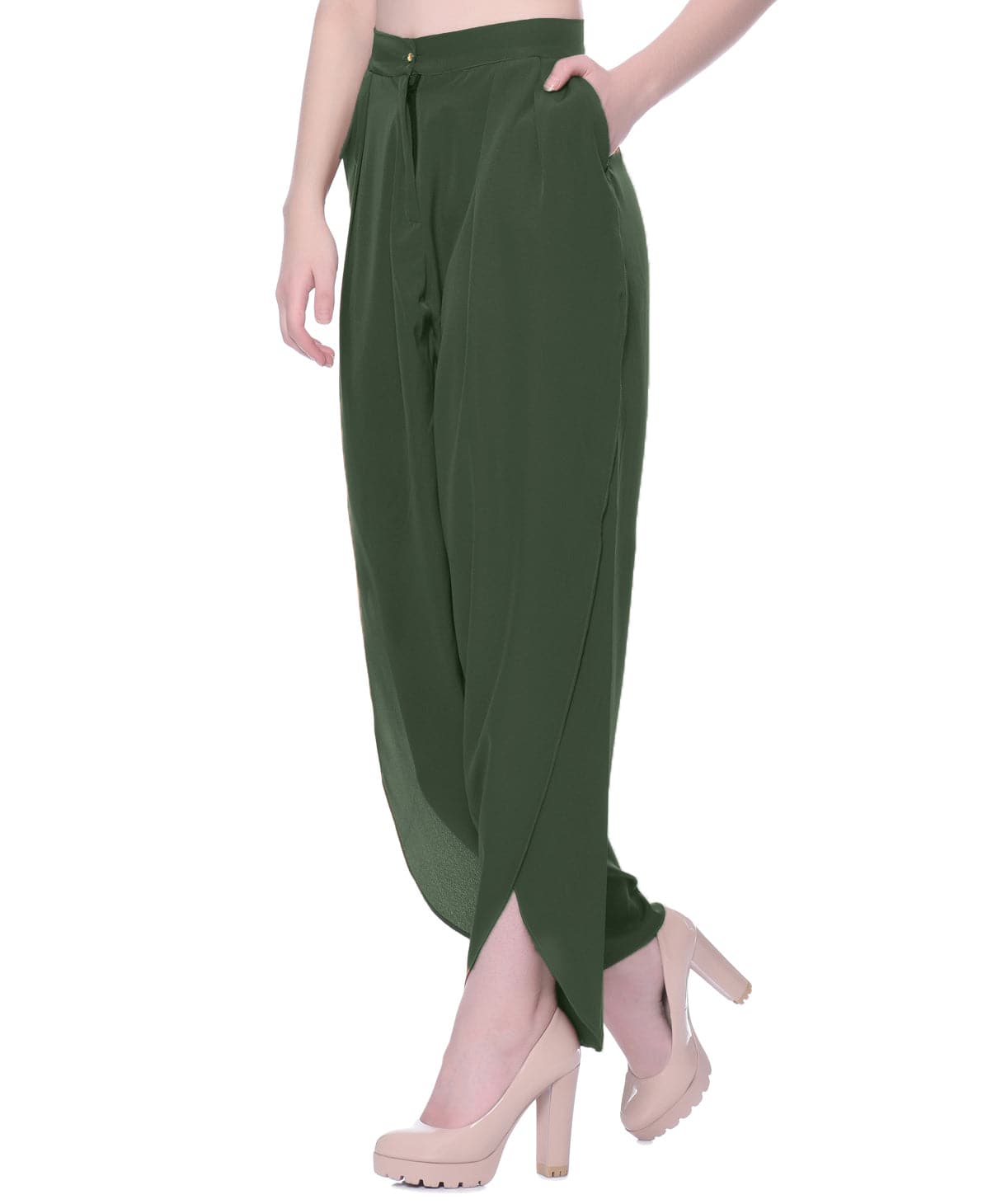 Adjustable Crepe Tulip Pants