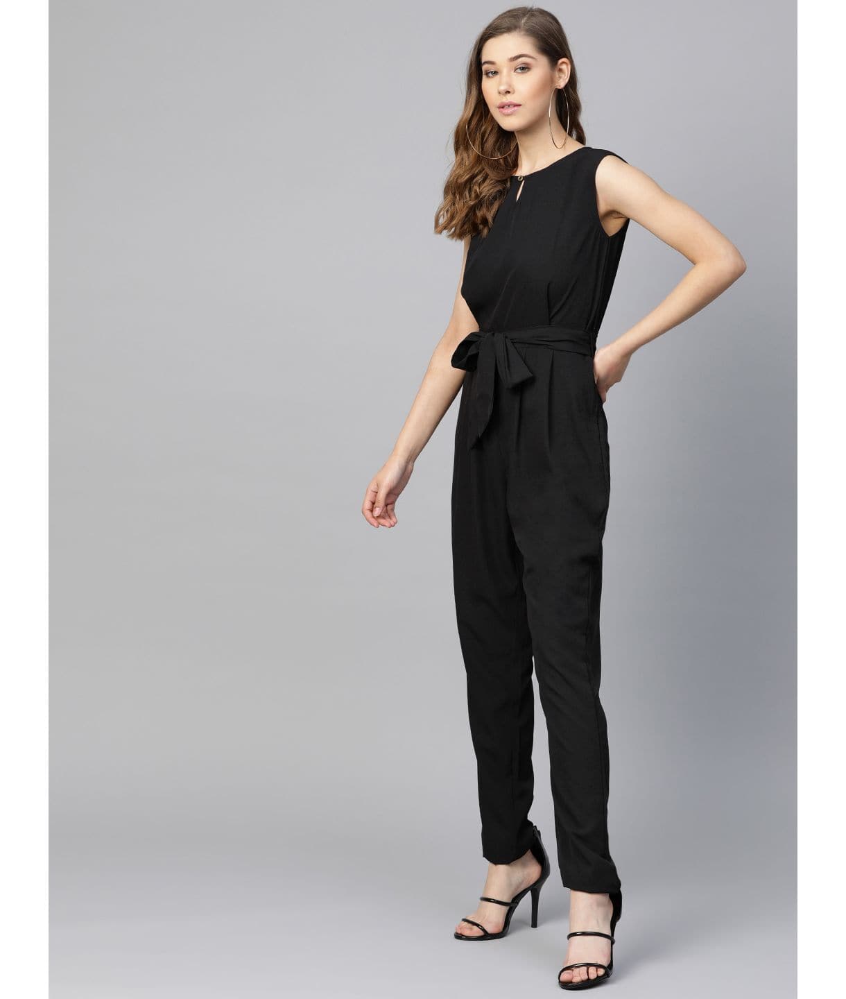 Keyhole Jumpsuit with Belt