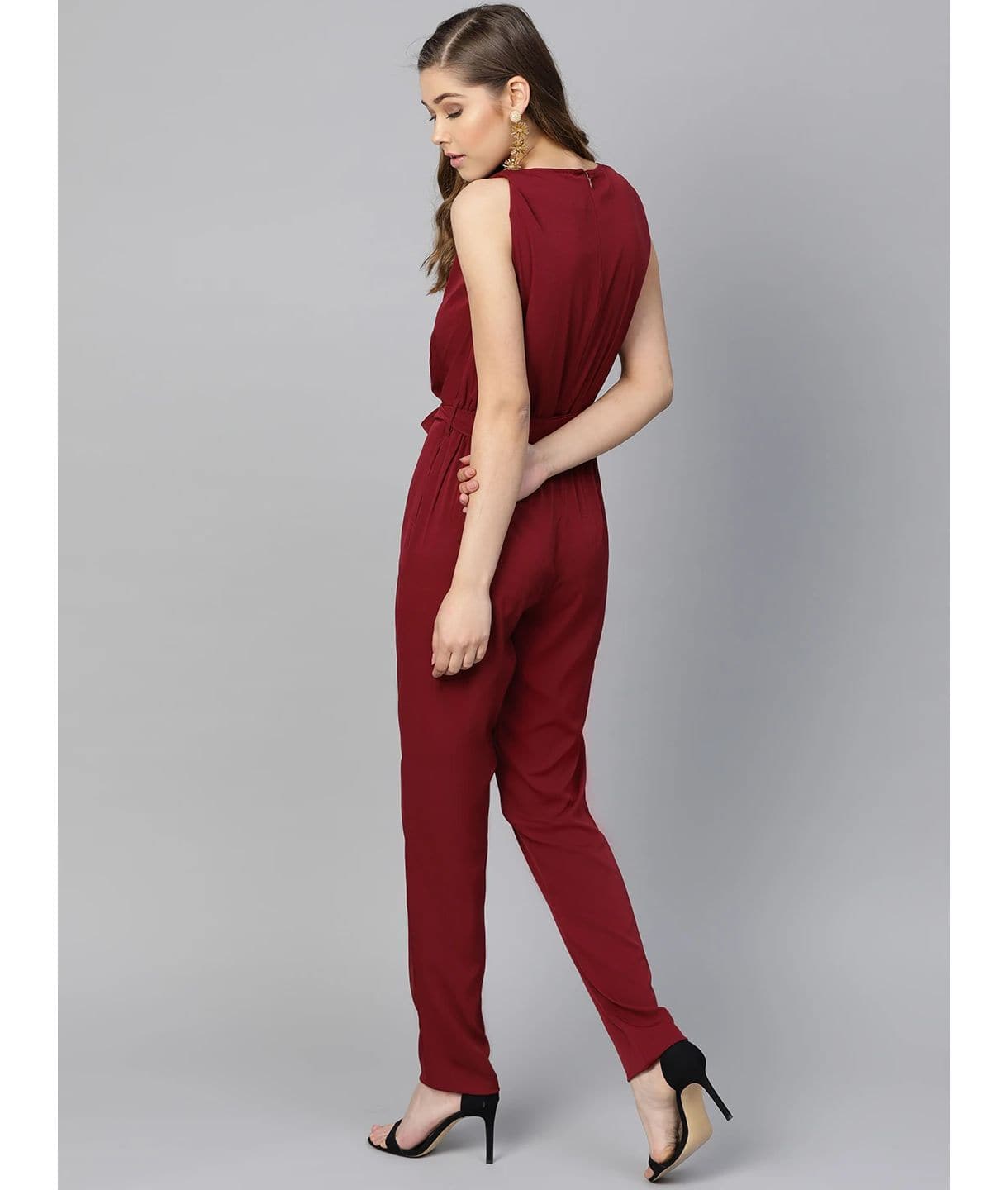 Keyhole Jumpsuit with Belt