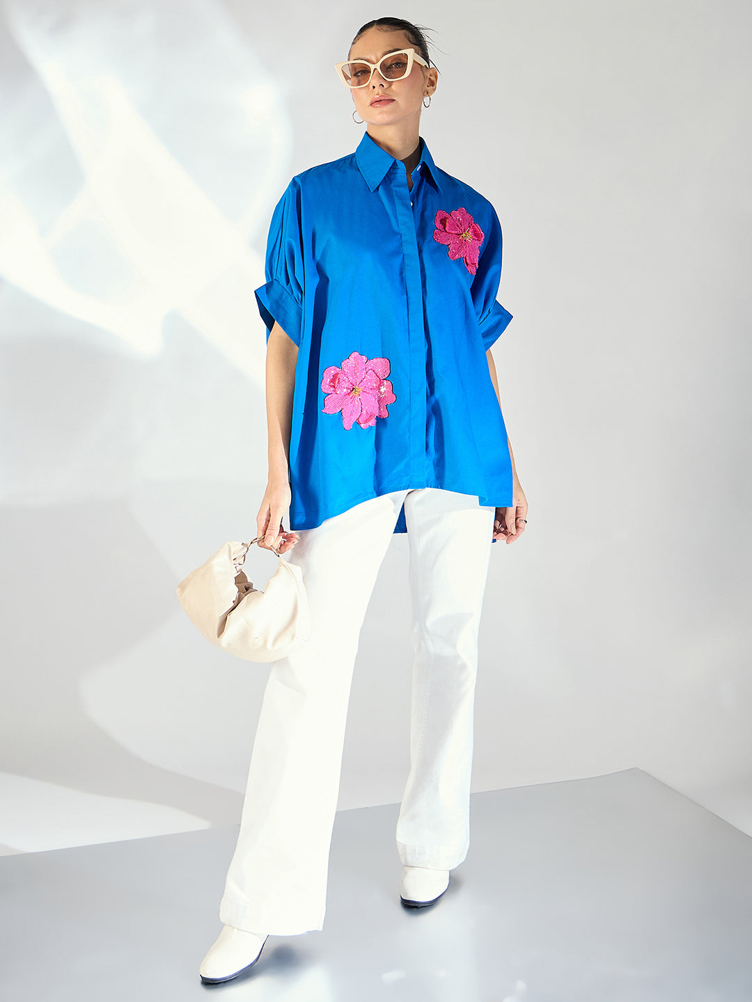 Antifit Embellished Pure Cotton Shirt