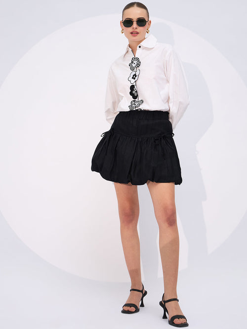 Bubble Cotton Mini Skort