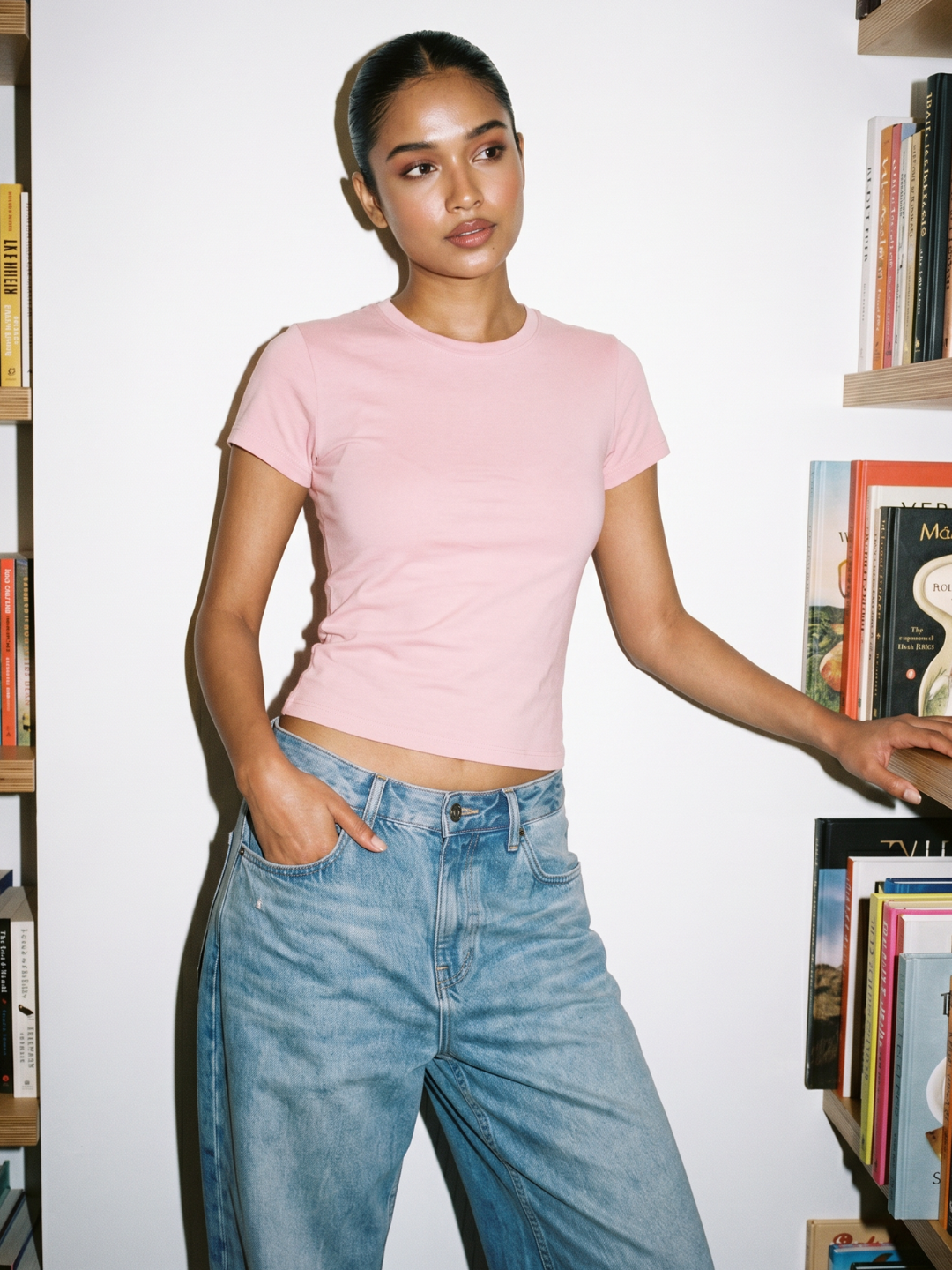 180 GSM Cotton Lycra Fitted Tee