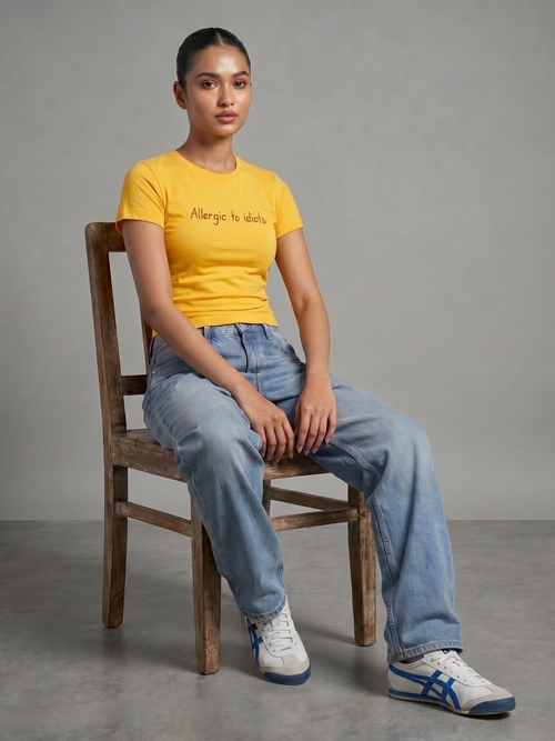 180 GSM Cotton Lycra Slogan Tee